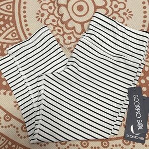 Scorpio Sol Black & White Striped Capris NWT MEDIUM XS LARGE
